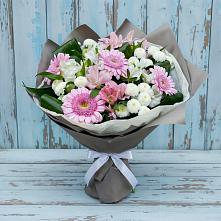 Букет цветов из:  Герберы, Альстромерии и Хризантемы в Улькан