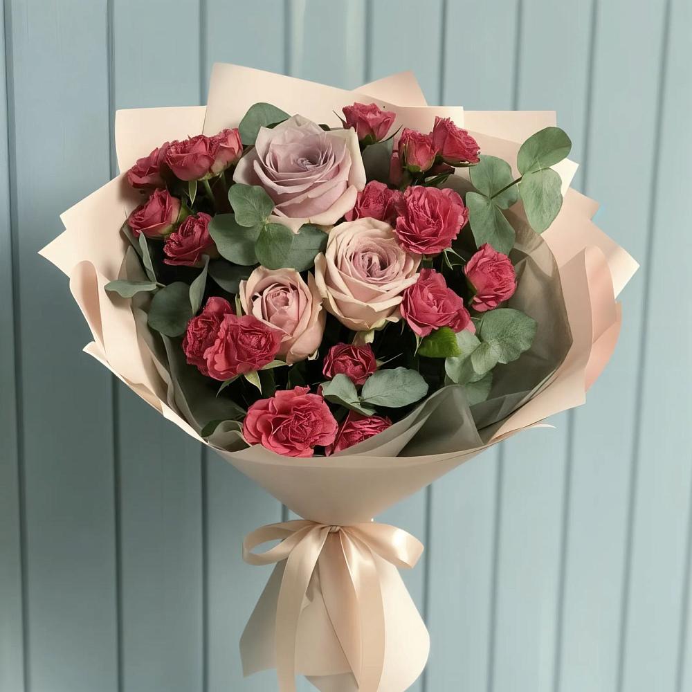 Букет цветов из: Гвоздики и Розы в Улькан