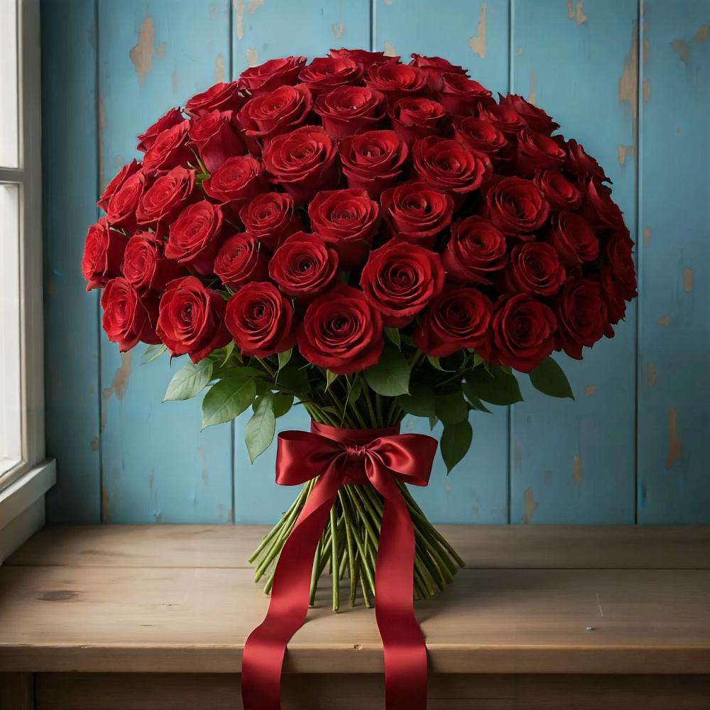 Букет Красные розы Блэк Меджик в Улькан