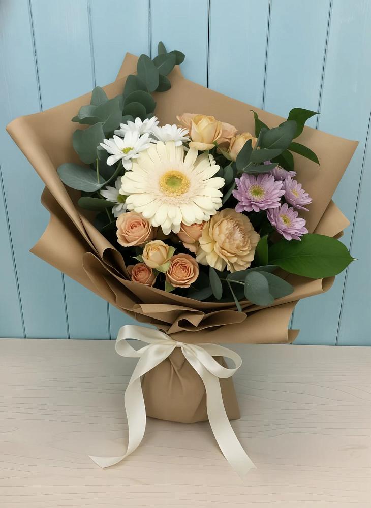 Букет цветов из: Герберы и Хризантемы в Улькан