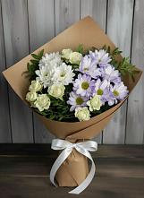 Букет цветов из:  Хризантемы и Розы в Улькан