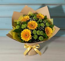 Букет цветов из:  Герберы и Хризантемы в Улькан
