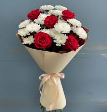 Букет цветов из:  Розы и Хризантемы в Улькан