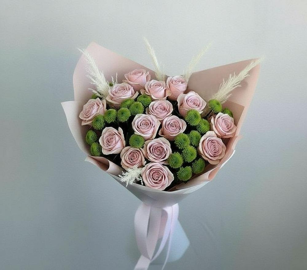 Букет цветов из: Розы и Хризантемы в Улькан