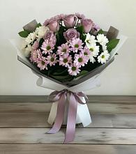 Букет цветов из:  Хризантемы и Розы в Улькан