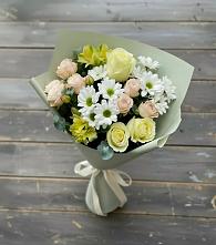 Букет цветов из:  Альстромерии, Розы и Хризантемы в Улькан